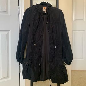 TwillTwentyTwo Long Black Raincoat